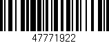 Código de barras (EAN, GTIN, SKU, ISBN): '47771922'