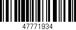 Código de barras (EAN, GTIN, SKU, ISBN): '47771934'