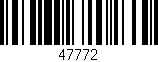 Código de barras (EAN, GTIN, SKU, ISBN): '47772'