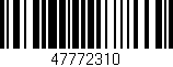 Código de barras (EAN, GTIN, SKU, ISBN): '47772310'