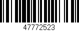 Código de barras (EAN, GTIN, SKU, ISBN): '47772523'