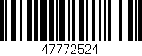 Código de barras (EAN, GTIN, SKU, ISBN): '47772524'