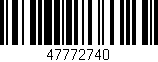 Código de barras (EAN, GTIN, SKU, ISBN): '47772740'