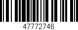 Código de barras (EAN, GTIN, SKU, ISBN): '47772746'