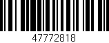 Código de barras (EAN, GTIN, SKU, ISBN): '47772818'
