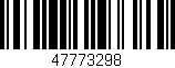 Código de barras (EAN, GTIN, SKU, ISBN): '47773298'