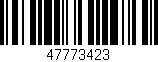 Código de barras (EAN, GTIN, SKU, ISBN): '47773423'
