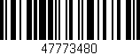 Código de barras (EAN, GTIN, SKU, ISBN): '47773480'