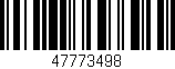 Código de barras (EAN, GTIN, SKU, ISBN): '47773498'