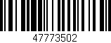 Código de barras (EAN, GTIN, SKU, ISBN): '47773502'
