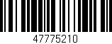 Código de barras (EAN, GTIN, SKU, ISBN): '47775210'