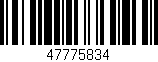 Código de barras (EAN, GTIN, SKU, ISBN): '47775834'