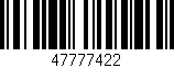 Código de barras (EAN, GTIN, SKU, ISBN): '47777422'