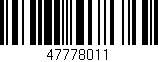 Código de barras (EAN, GTIN, SKU, ISBN): '47778011'