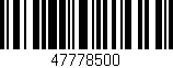 Código de barras (EAN, GTIN, SKU, ISBN): '47778500'