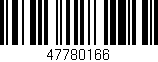 Código de barras (EAN, GTIN, SKU, ISBN): '47780166'