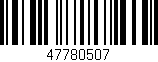 Código de barras (EAN, GTIN, SKU, ISBN): '47780507'