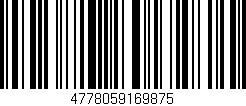 Código de barras (EAN, GTIN, SKU, ISBN): '4778059169875'