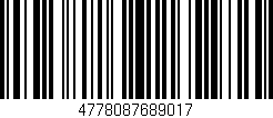 Código de barras (EAN, GTIN, SKU, ISBN): '4778087689017'