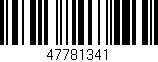 Código de barras (EAN, GTIN, SKU, ISBN): '47781341'