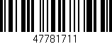 Código de barras (EAN, GTIN, SKU, ISBN): '47781711'