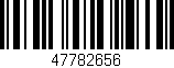 Código de barras (EAN, GTIN, SKU, ISBN): '47782656'