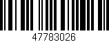 Código de barras (EAN, GTIN, SKU, ISBN): '47783026'