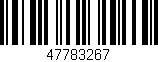 Código de barras (EAN, GTIN, SKU, ISBN): '47783267'