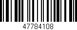 Código de barras (EAN, GTIN, SKU, ISBN): '47784108'