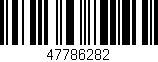 Código de barras (EAN, GTIN, SKU, ISBN): '47786282'