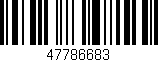 Código de barras (EAN, GTIN, SKU, ISBN): '47786683'