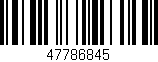 Código de barras (EAN, GTIN, SKU, ISBN): '47786845'