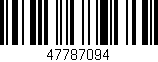 Código de barras (EAN, GTIN, SKU, ISBN): '47787094'