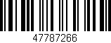 Código de barras (EAN, GTIN, SKU, ISBN): '47787266'