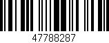 Código de barras (EAN, GTIN, SKU, ISBN): '47788287'