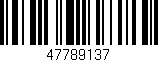Código de barras (EAN, GTIN, SKU, ISBN): '47789137'
