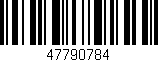 Código de barras (EAN, GTIN, SKU, ISBN): '47790784'