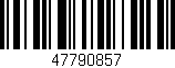 Código de barras (EAN, GTIN, SKU, ISBN): '47790857'