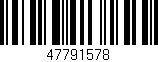 Código de barras (EAN, GTIN, SKU, ISBN): '47791578'