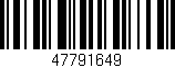 Código de barras (EAN, GTIN, SKU, ISBN): '47791649'