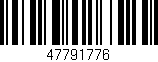 Código de barras (EAN, GTIN, SKU, ISBN): '47791776'