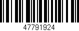 Código de barras (EAN, GTIN, SKU, ISBN): '47791924'