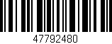 Código de barras (EAN, GTIN, SKU, ISBN): '47792480'