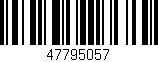 Código de barras (EAN, GTIN, SKU, ISBN): '47795057'