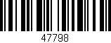 Código de barras (EAN, GTIN, SKU, ISBN): '47798'