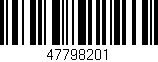 Código de barras (EAN, GTIN, SKU, ISBN): '47798201'