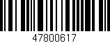 Código de barras (EAN, GTIN, SKU, ISBN): '47800617'