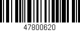 Código de barras (EAN, GTIN, SKU, ISBN): '47800620'