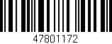 Código de barras (EAN, GTIN, SKU, ISBN): '47801172'