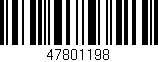 Código de barras (EAN, GTIN, SKU, ISBN): '47801198'